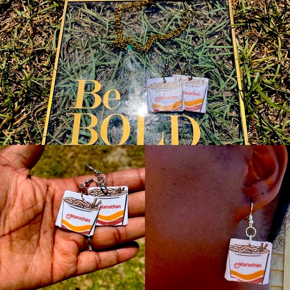Maruchan Ramen Noodles Inspo Earrings. - Picture 5 of 5